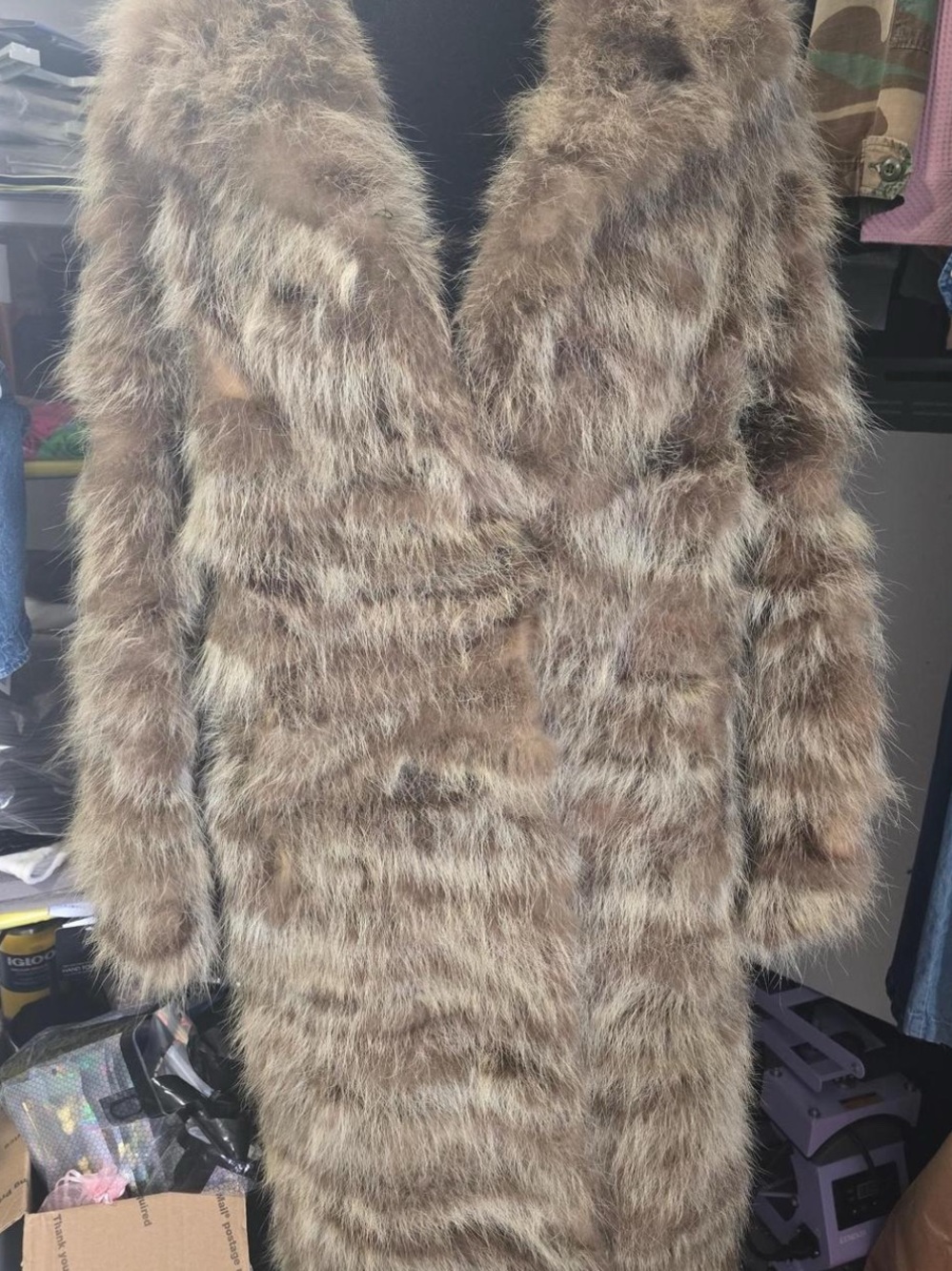 Real Raccoon Fur Coat